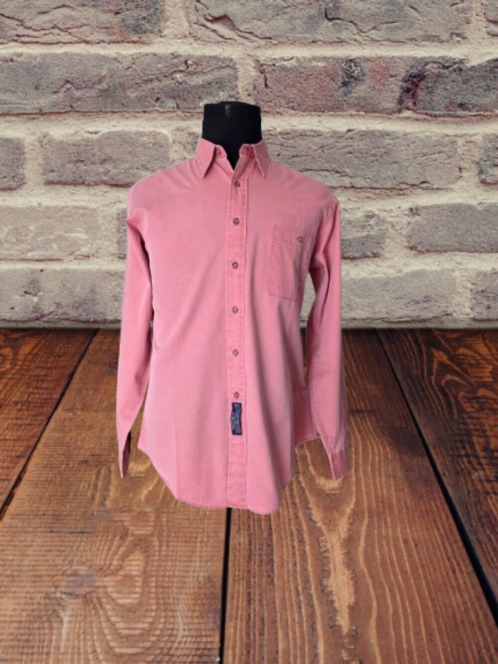 BASS BUCSKIN TWILL MEN'S LONG SLEEVE CASUAL DRESS SHIRT - SIZE 16 (34/35)